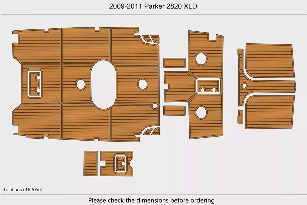 2009 Parker 2820 XLD Swim Platform Cockpit Marine Boat EVA Pad Foam Flooring Mat