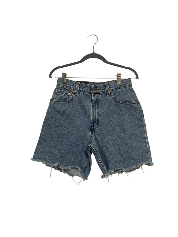 Levis 550 Relaxed Fit Cut Off Denim Jean Shorts High Rise Women’s 9 Made In USA