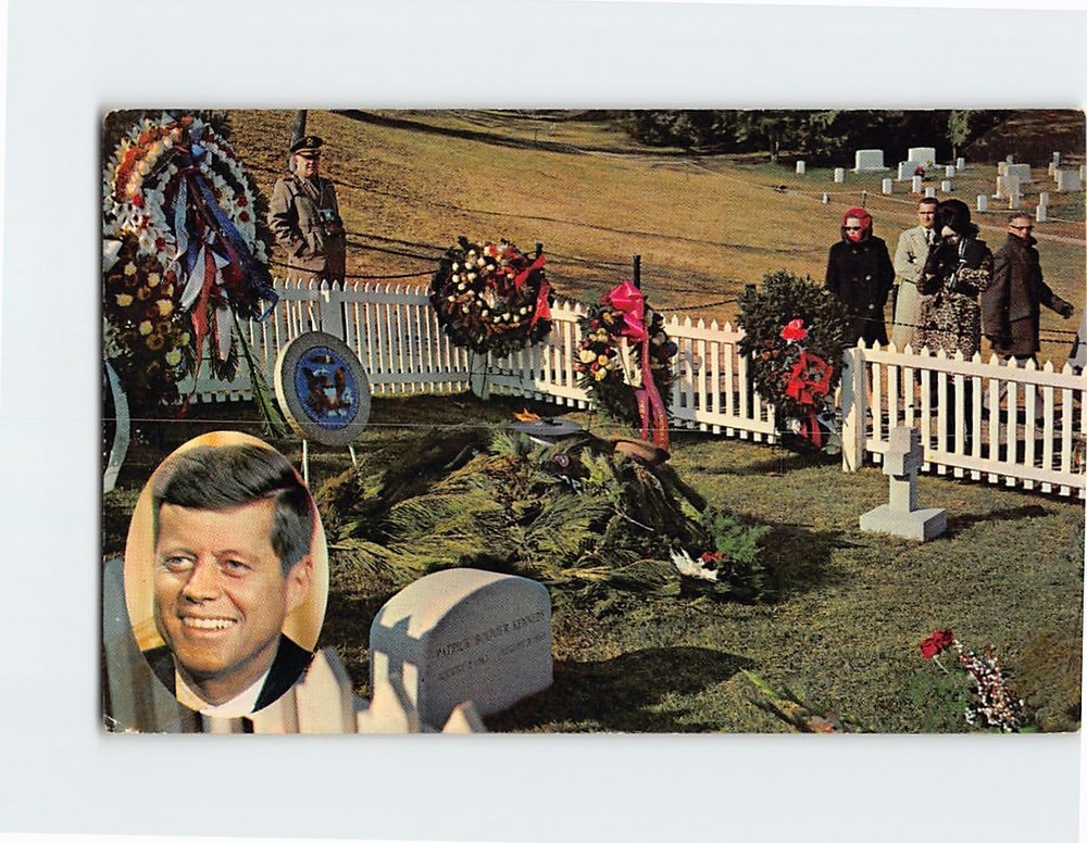 Postcard John F. Kennedy Grave Site Arlington National Cemetery Virginia USA