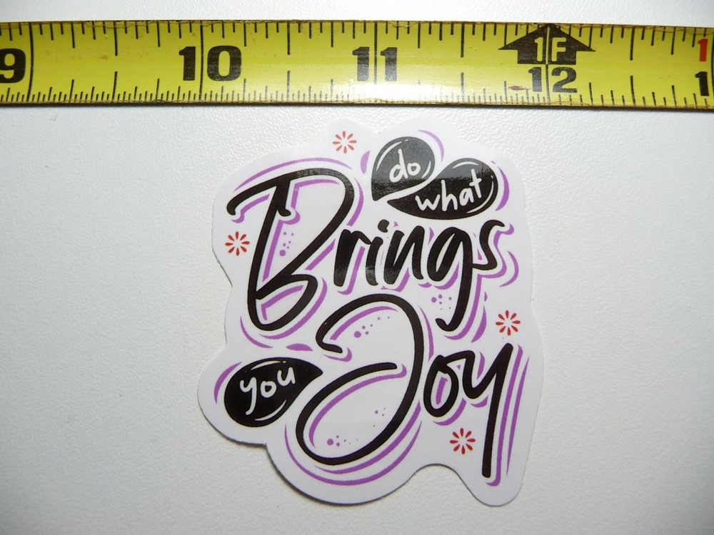 BRINGS JOY Glossy Motivational Attitude Decal Sticker