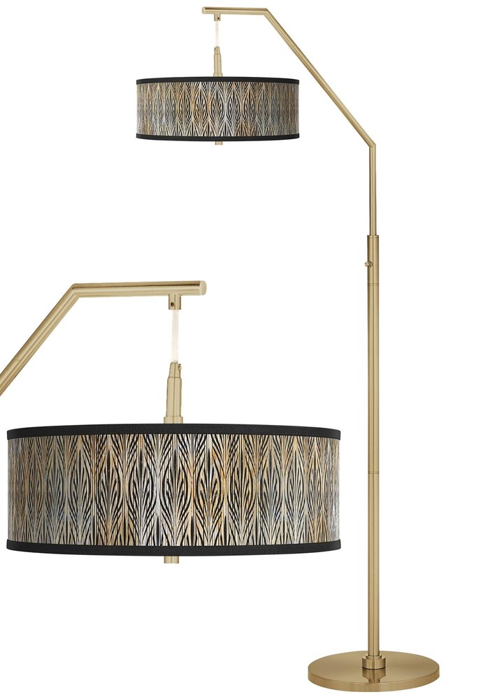 Amara Giclee Warm Gold Arc Floor Lamp