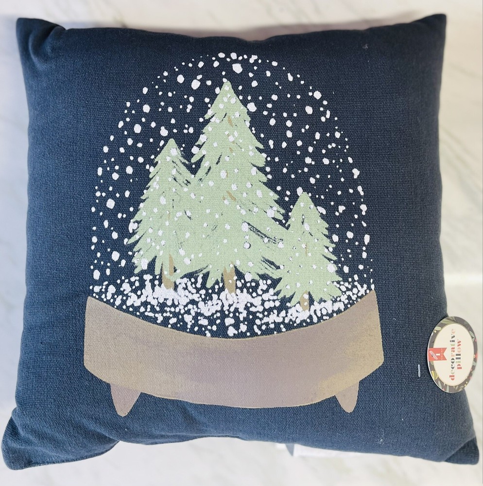 Wondershop Christmas Accent Pillow Canvas Painted Size 12x12-image