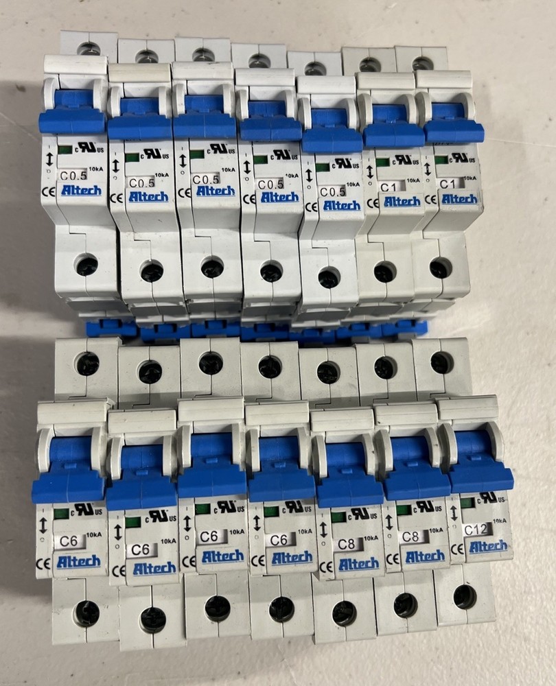 14 Altech C.5, C1, C6, C8, C12 Miniature Circuit Breakers 480Y/277 VAC 10kA