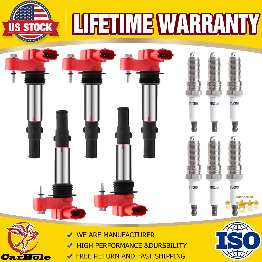 6X High Performance Ignition Coils & Spark Plugs For Cadillac CTS STS 3.6L UF375