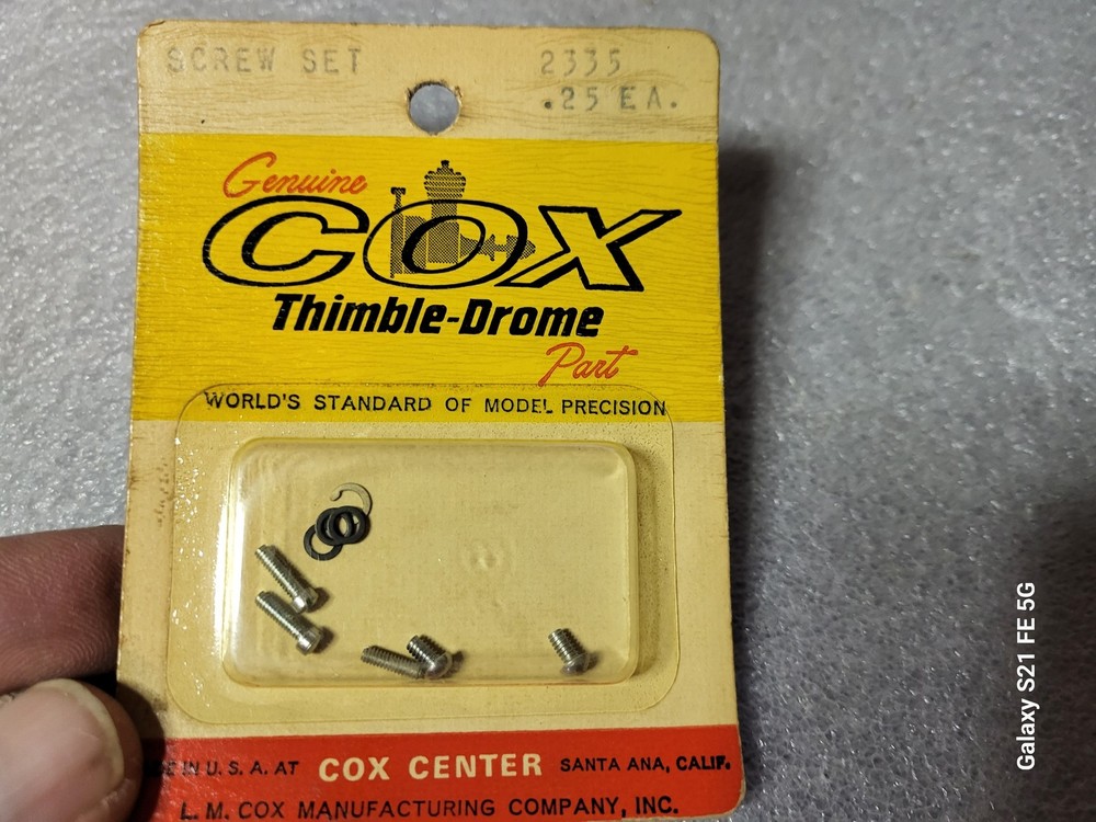 Genuine Cox Tether Plane Screw Set #2335