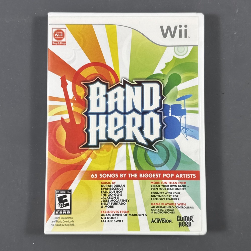 Band Hero Nintendo Wii Complete CIB Tested