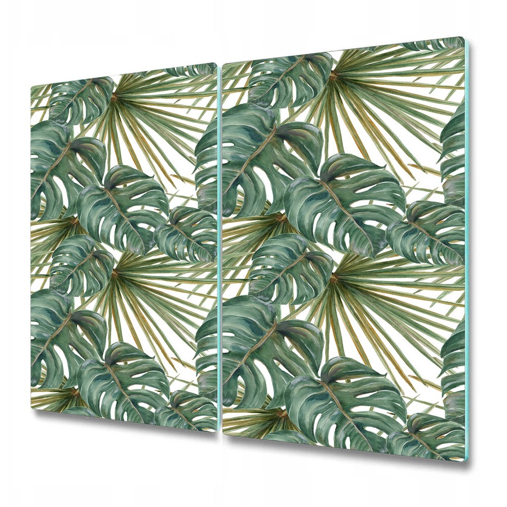 Glass Worktop Saver Kitchen Exotic Plants Big Leaves Jungle Exotic Jungle