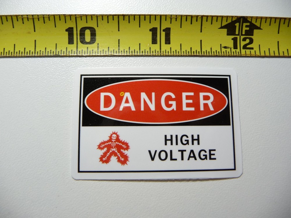 High Voltage Danger Decal Sticker for Hard Hats Safety Warning