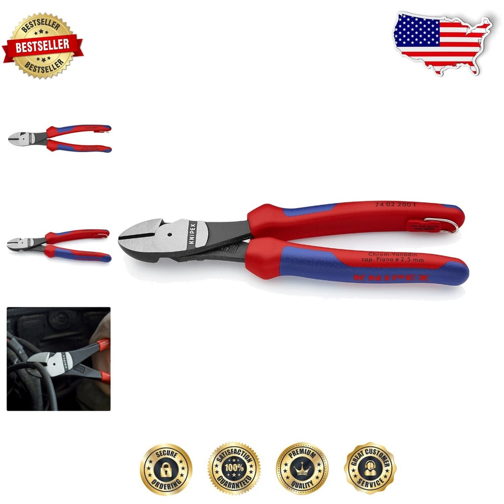 Heavy-Duty Diagonal Cutters with Ergonomic Grip & Tether Point  