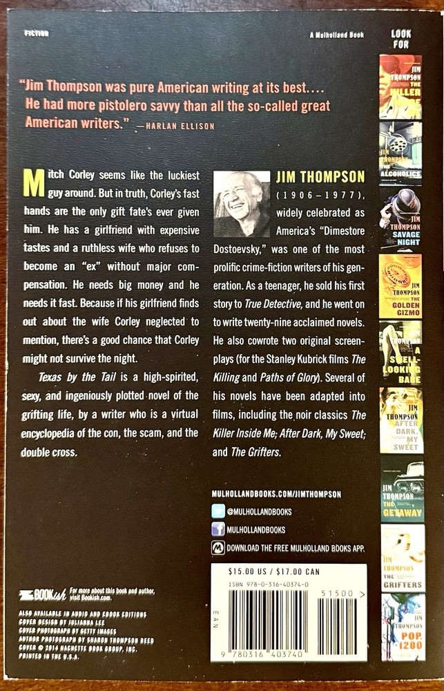 Texas by the Tail by Jim Thompson (2014, Trade Paperback) BRAND NEW condition