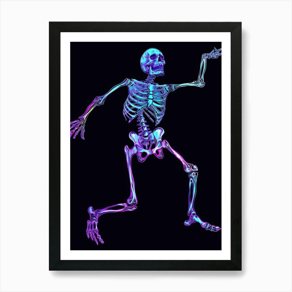 Skeleton Dance 3 Art Print Framed Wall Art Poster Canvas Print Picture
