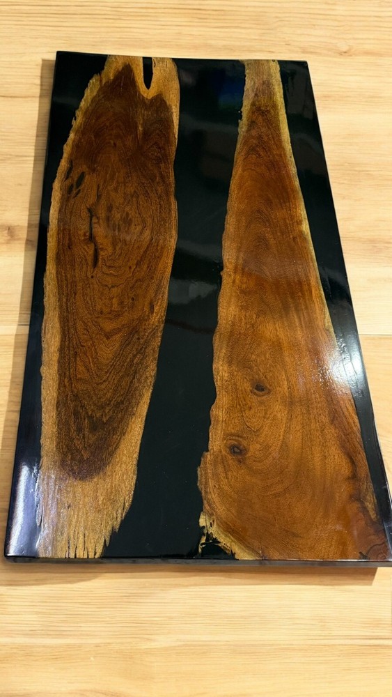 30x60 Black Epoxy Resin Table Modern Luxury Housewarming Gift Hotel Cafe Bar Decor Furniture