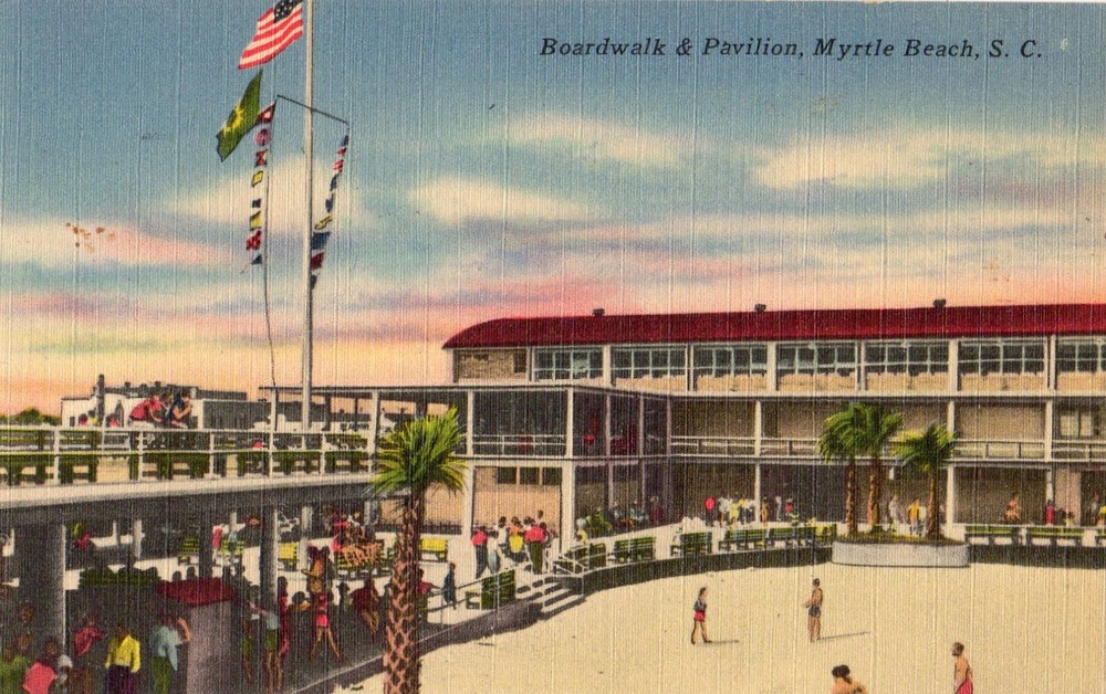 Boardwalk & Pavilion in Myrtle Beach SC OLD