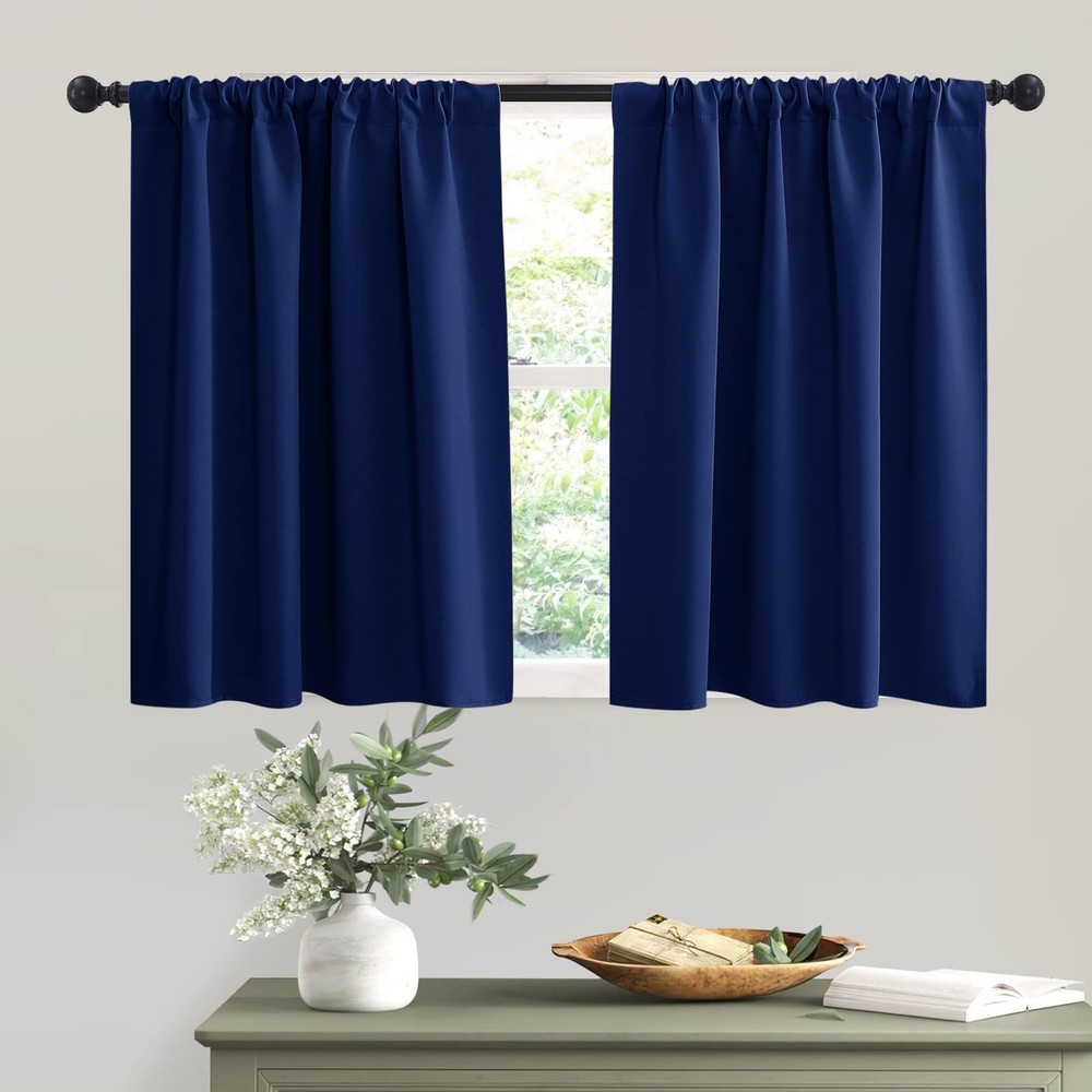 RYB HOME Kitchen Curtains 36 inch Long for Small Window Curtains Short Drapes...