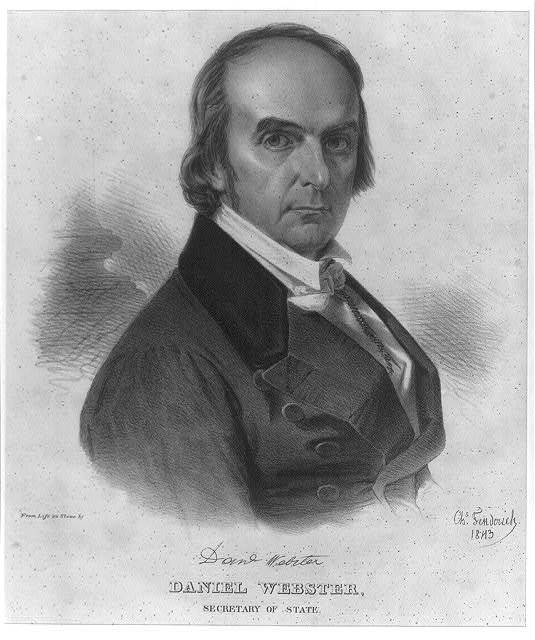 Daniel Webster,1782-1852,Secretary of State,American statesman,Senator