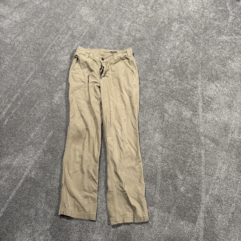 Carhartt Pants Mens 30x32 Beige Relaxed Fit Canvas Work  Pants