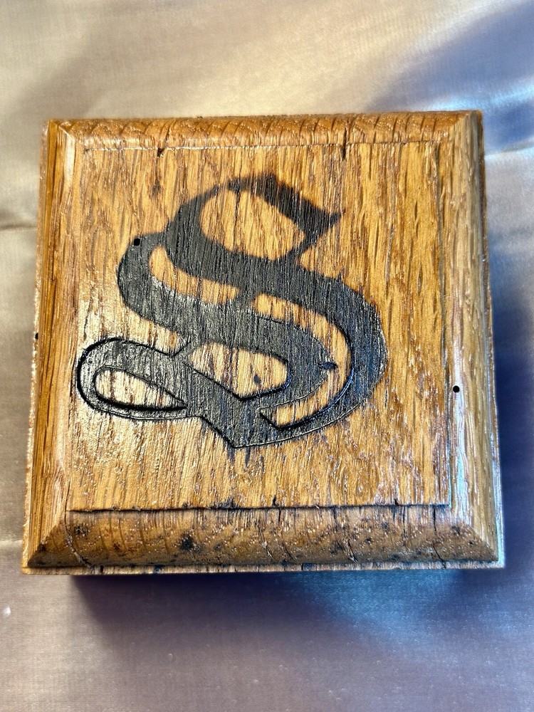 RARE Wooden Paperweight From White Oak With “S” for Sewanee/Univ. Of The South.