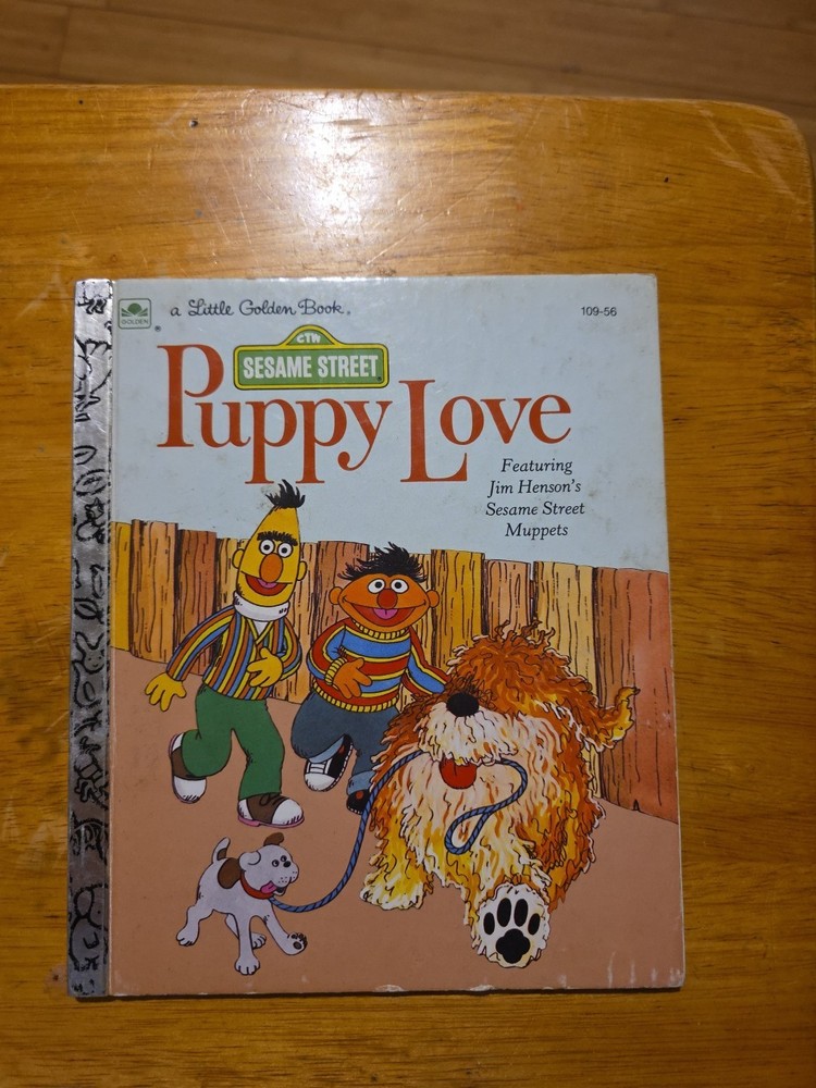 A Little Golden Book - Sesame Street Puppy Love 1983