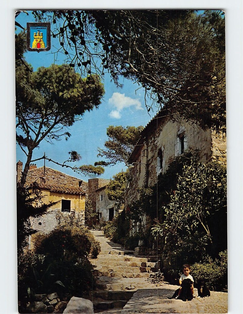 Postcard Vita Vella street Tossa De Mar Spain