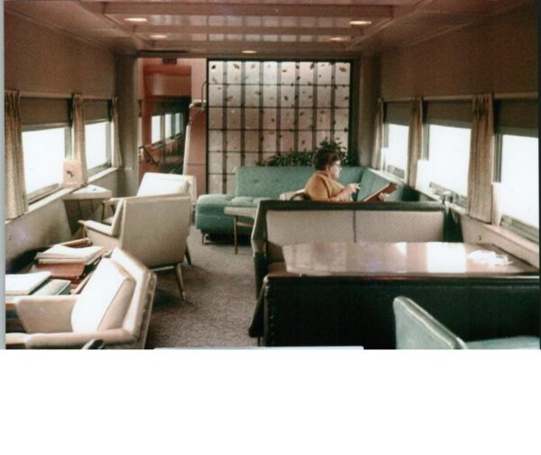 Santa Fe Railroad Super Chief Lounge Car Accommodations Photo 4 x 6-image