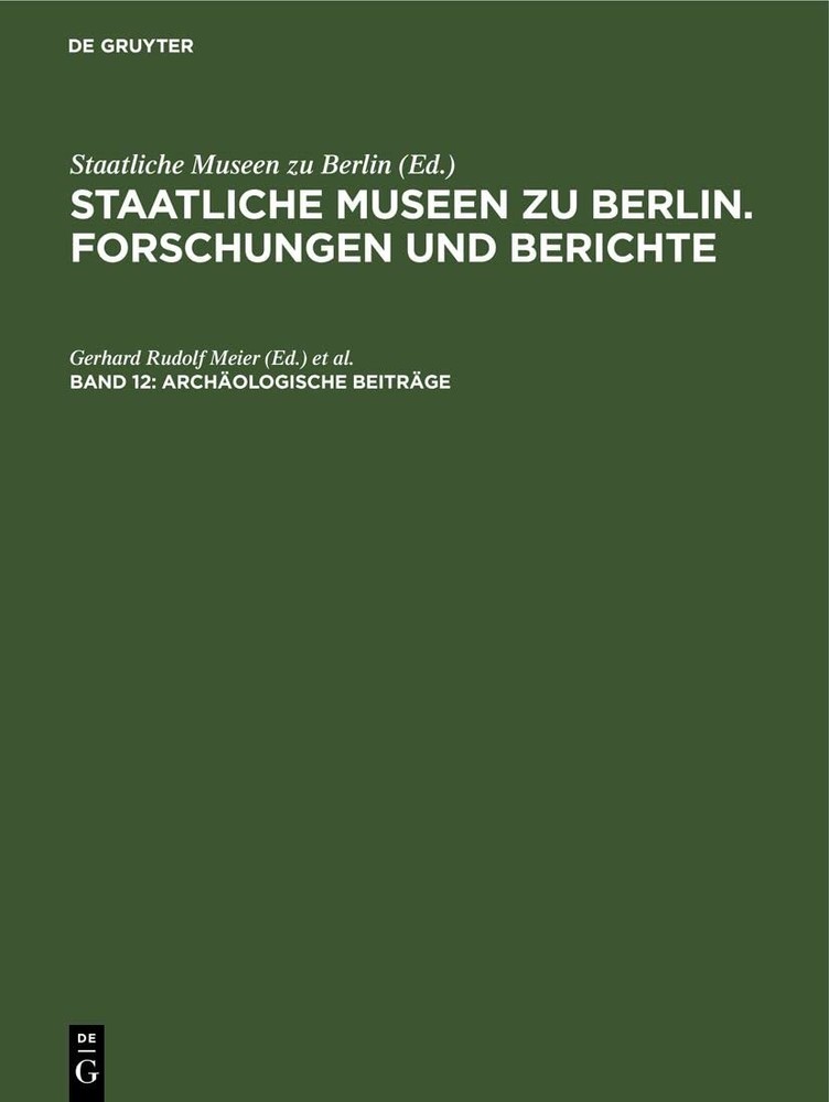 Archäologische Beiträge (Hardback)