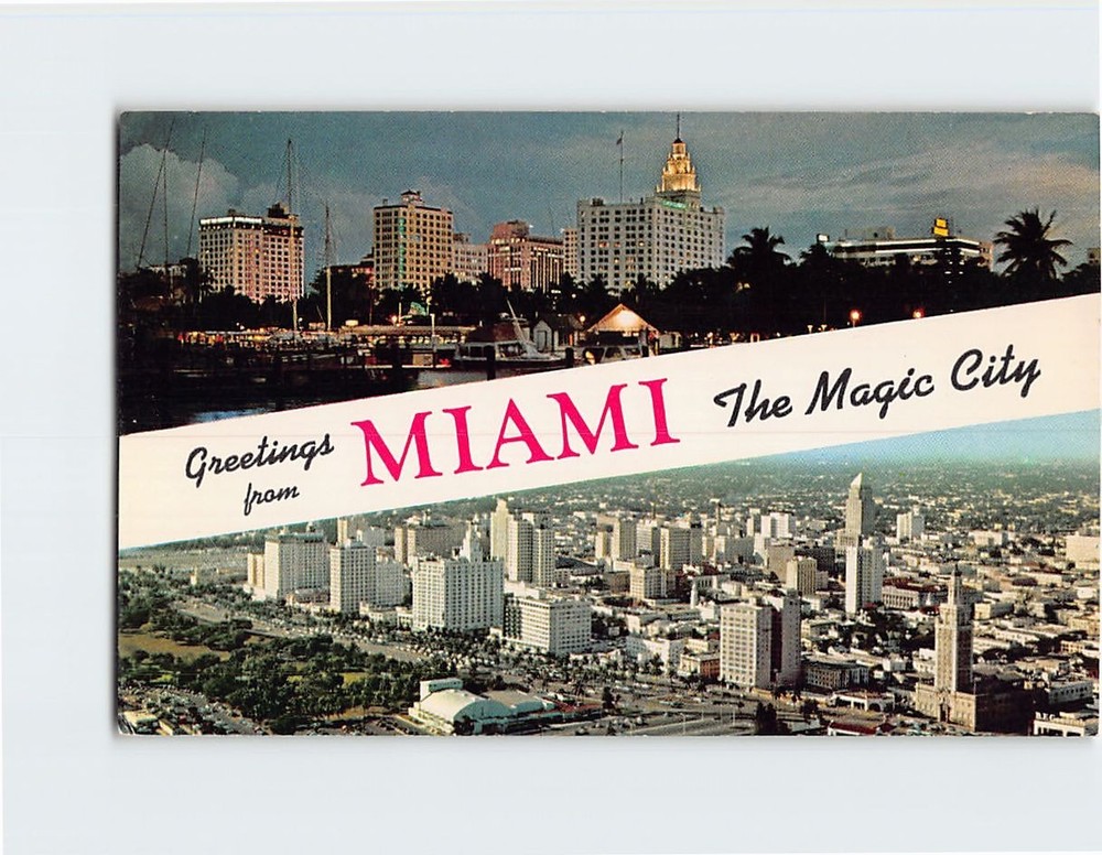 Postcard Greetings from Miami Florida The Magic City USA North America