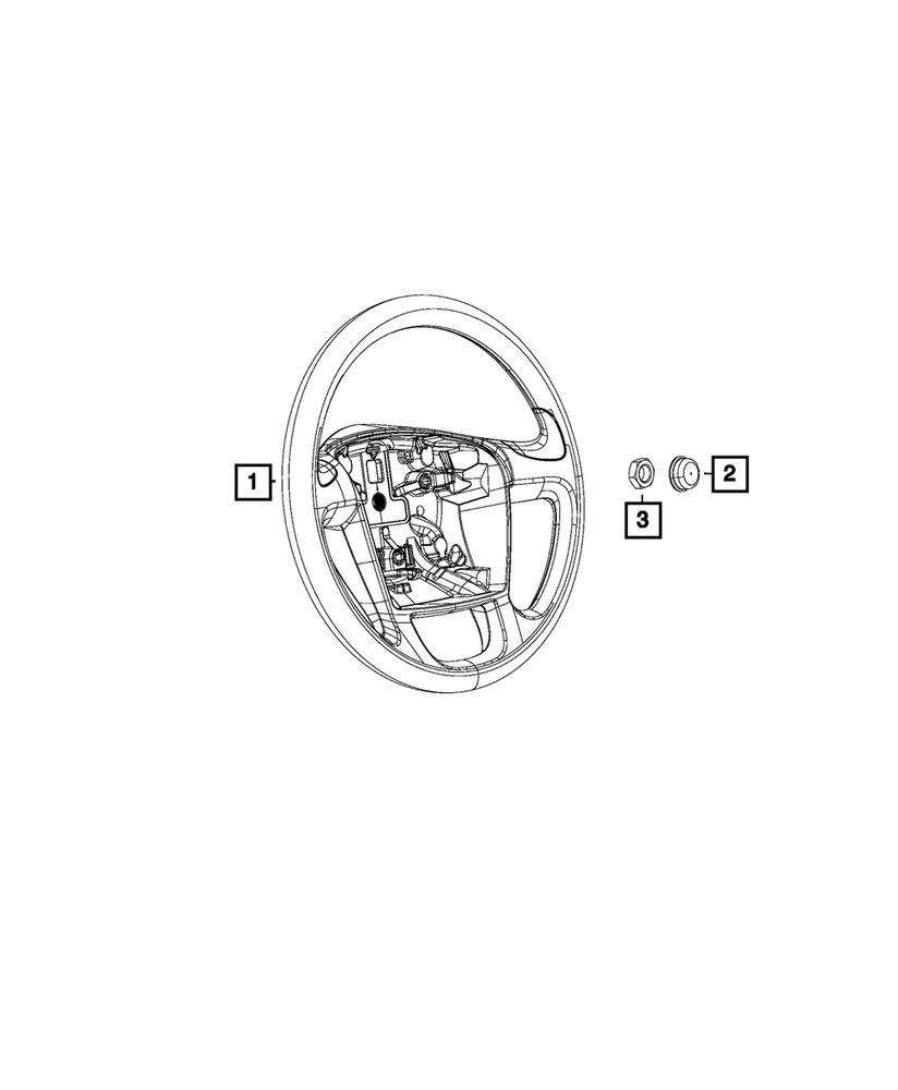 Genuine Mopar Steering Wheel 7EA79LXHAASelect Your Vehicle to Ensure Guaranteed Fit-QTY1