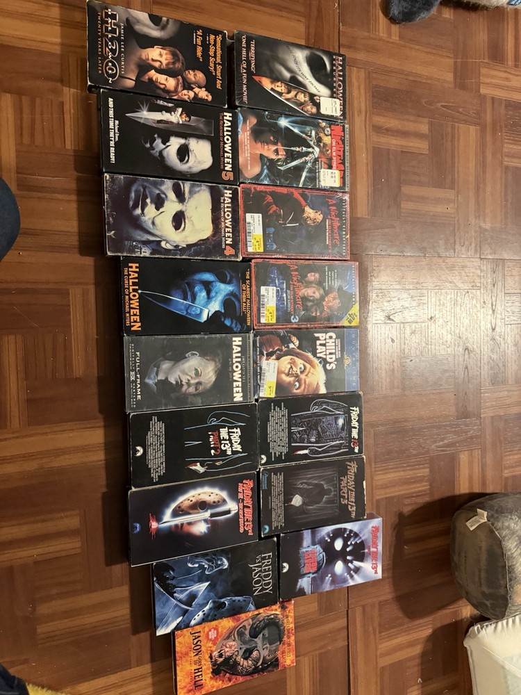 Friday the 13th Halloween Childs Play  Nightmare On Elm Horror Vhs Lot Read Des