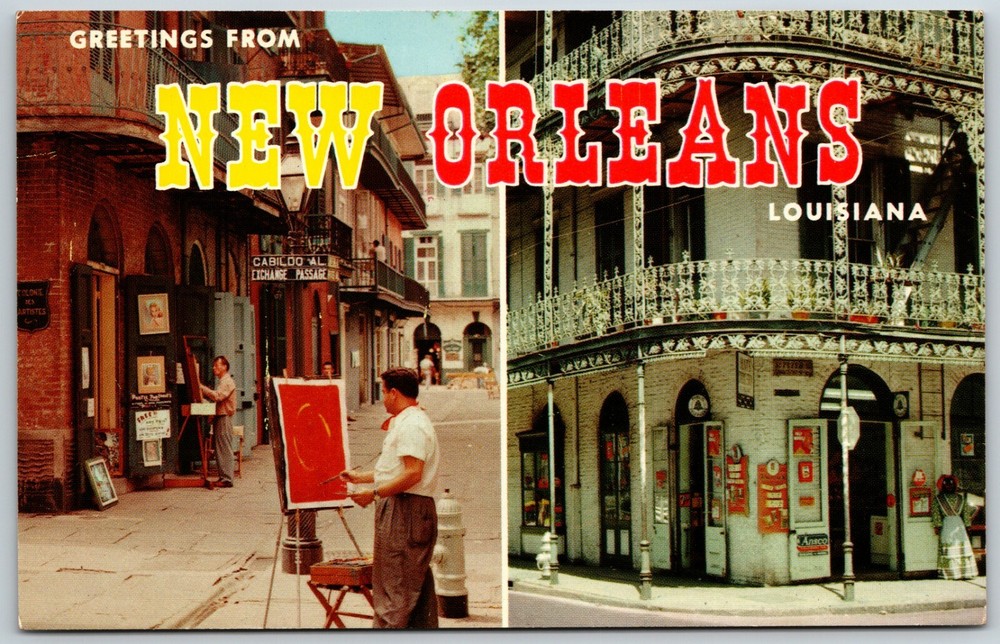 Greetings from New Orleans, Louisiana - The Paris of America - Postcard