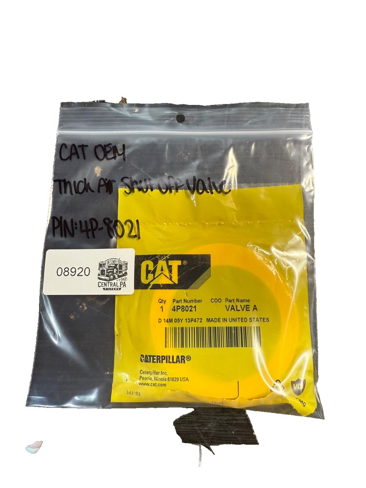CATERPILLAR OEM Thick Air Shut Off Valve P/N: 4P-8021
