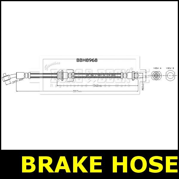 Brake Hose Front Left Fits NISSAN MICRA K14 1.0 1.5 900 28D6
