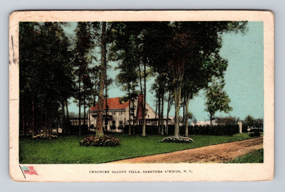 Saratoga Springs NY-New York, Chauncey Olcott Villa, Vintage c1907 Postcard