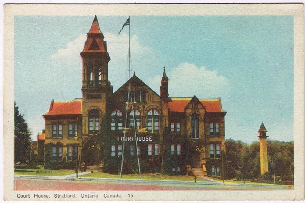 Postcard Court House Stratford Ontario