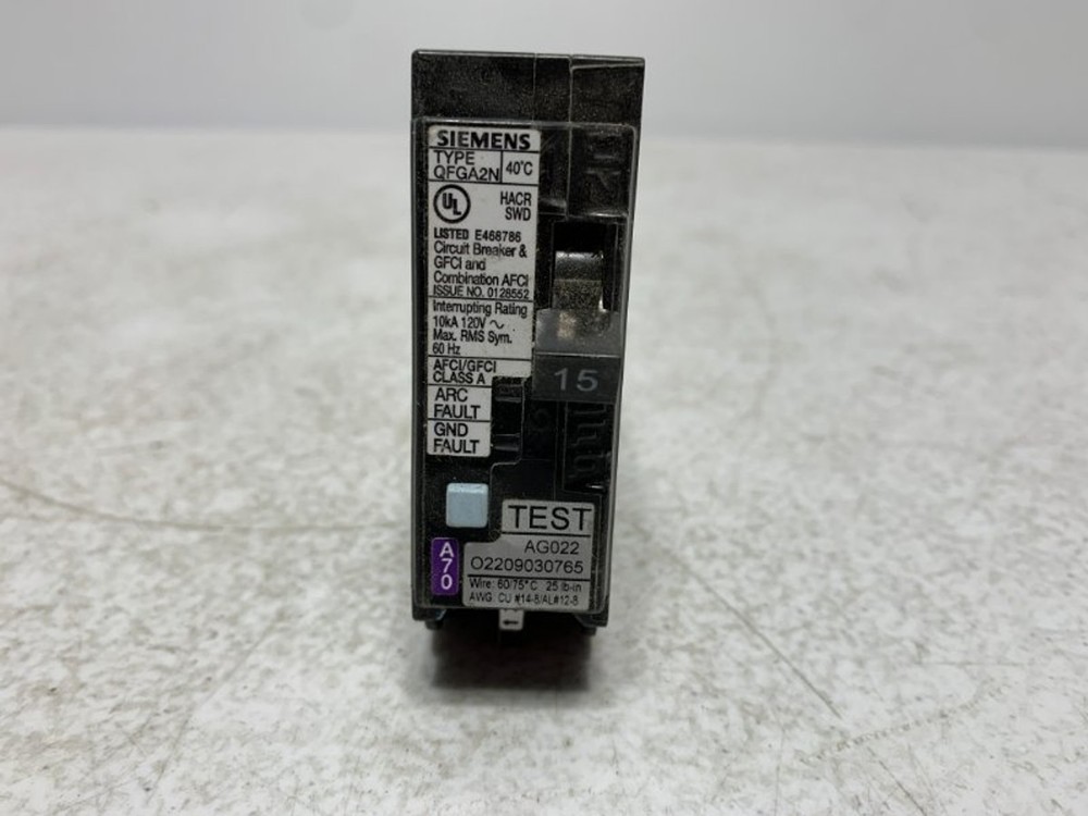 Siemens Q115DFN Circuit Breaker 15A 120V 1-Pole
