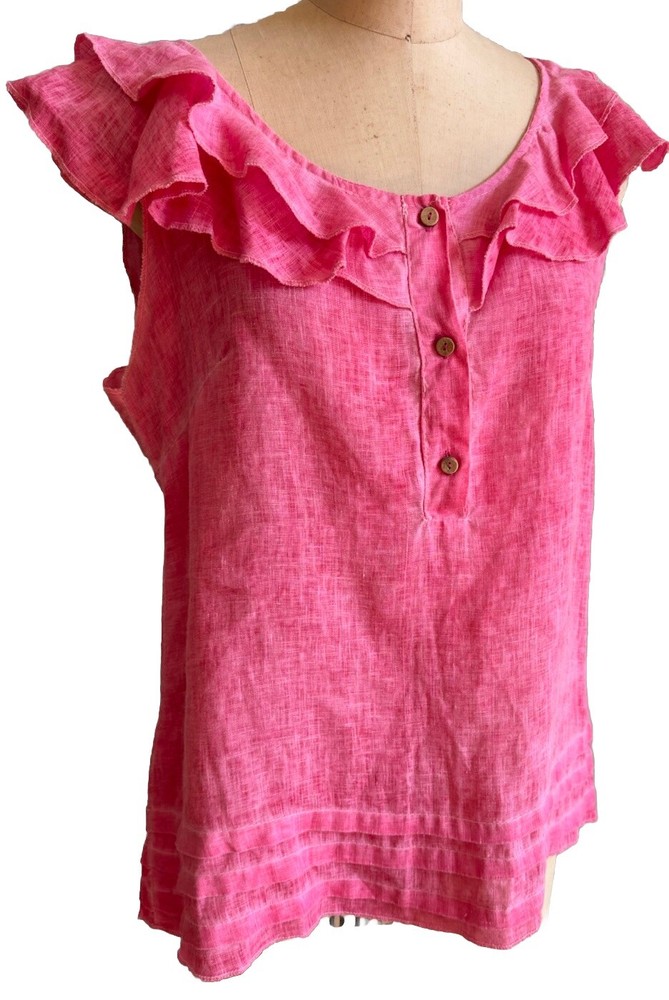 Simply Art By Dolcezza Womens Artsy Short Sleeve Top Size Medium EUC