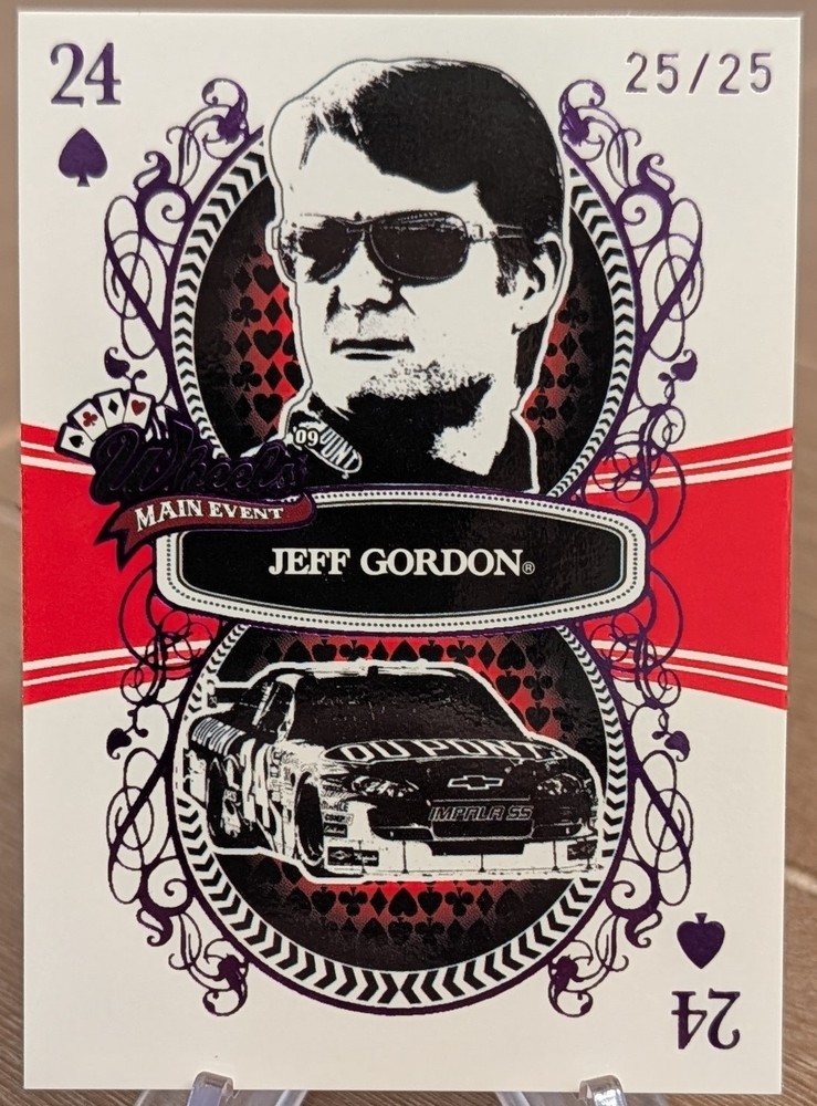 2009 Wheels Main Event Rounders Insert Purple SP 25/25 Jeff Gordon