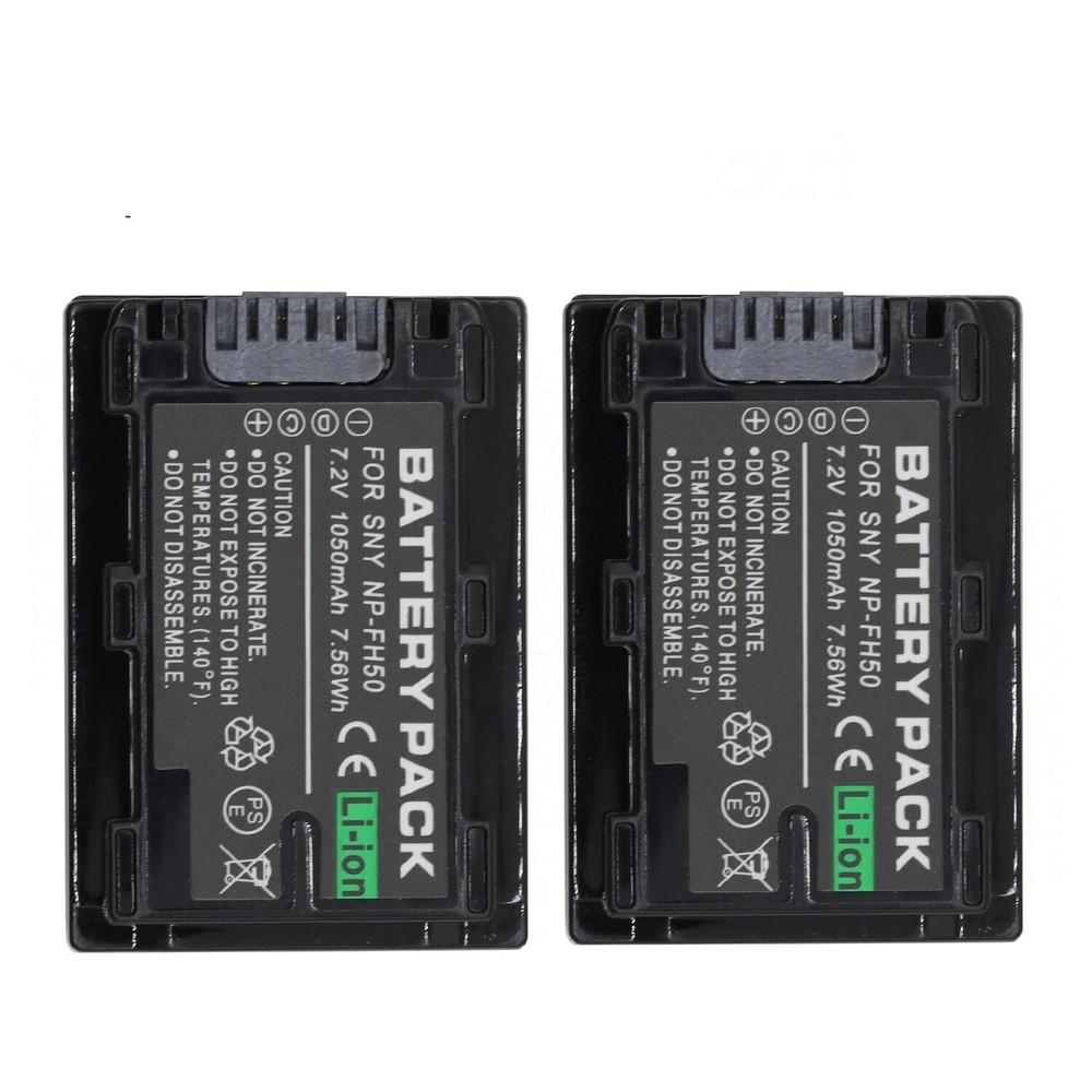 For   HDR-CX100E HDR-XR520VE HDR-XR500VE HDR-XR200VE HDR-SR11 Battery NP-FH50