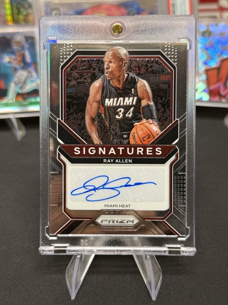 2020-21 Prizm Ray Allen Signatures Auto #SI-RAL Heat