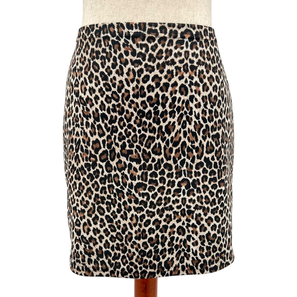 VTG 90s y2k Women's Low Rise Cheetah Leopard Print Joe Benbasset Mini Skirt Sz 5