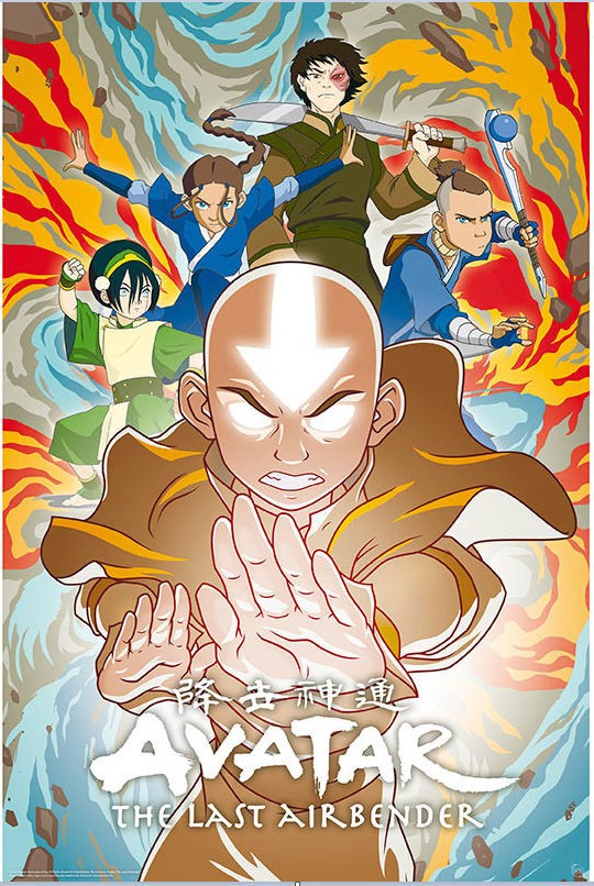 Poster Studio B - Avatar The Last Airbender Aang Cartoon Anime 24x36