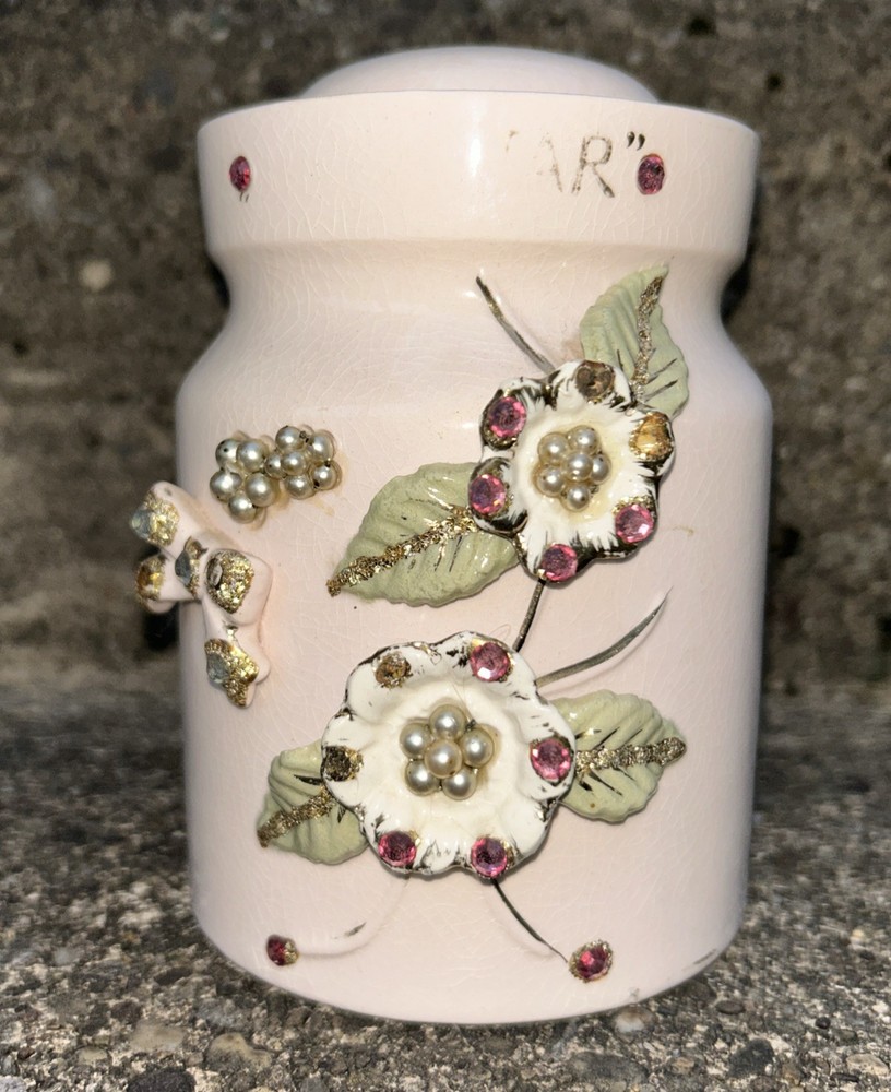Vintage Tilso Japan Handpainted  Decorated  Penny Jar