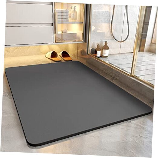 Dark Grey 16x24 Absorbent Stain Resistant Bath Mat for Your Bathroom