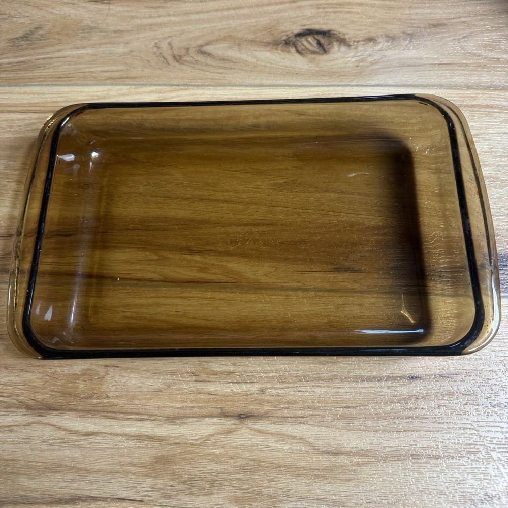 Vintage Pyrex Amber Glass Casserole Baking Dish 232-N 28X18X4Cm Corning Uk