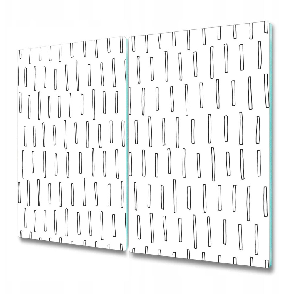 Glass Induction Cover Geometric sticks minimalistic scandinavian Art 2x30x52