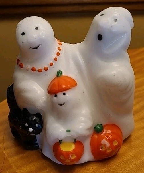 VINTAGE HALLOWEEN GHOSTS PUMPKIN BLACK CAT 3.5