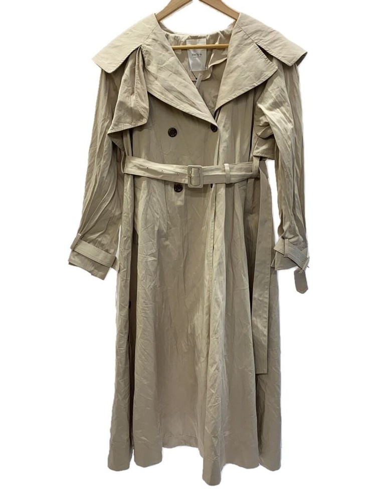 Her Lip To Trench Coat/-/Cotton/Beg/Plain/1233307044 50301