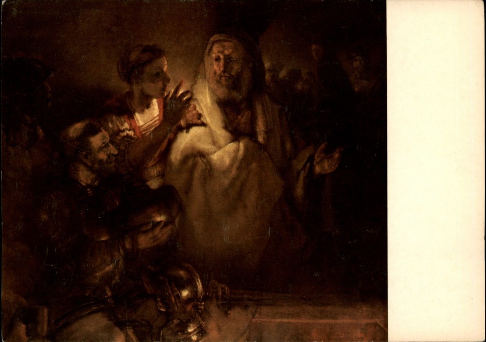 Rembrandt Harmensz van Rijn Amsterdam Painting vintage art postcard w297
