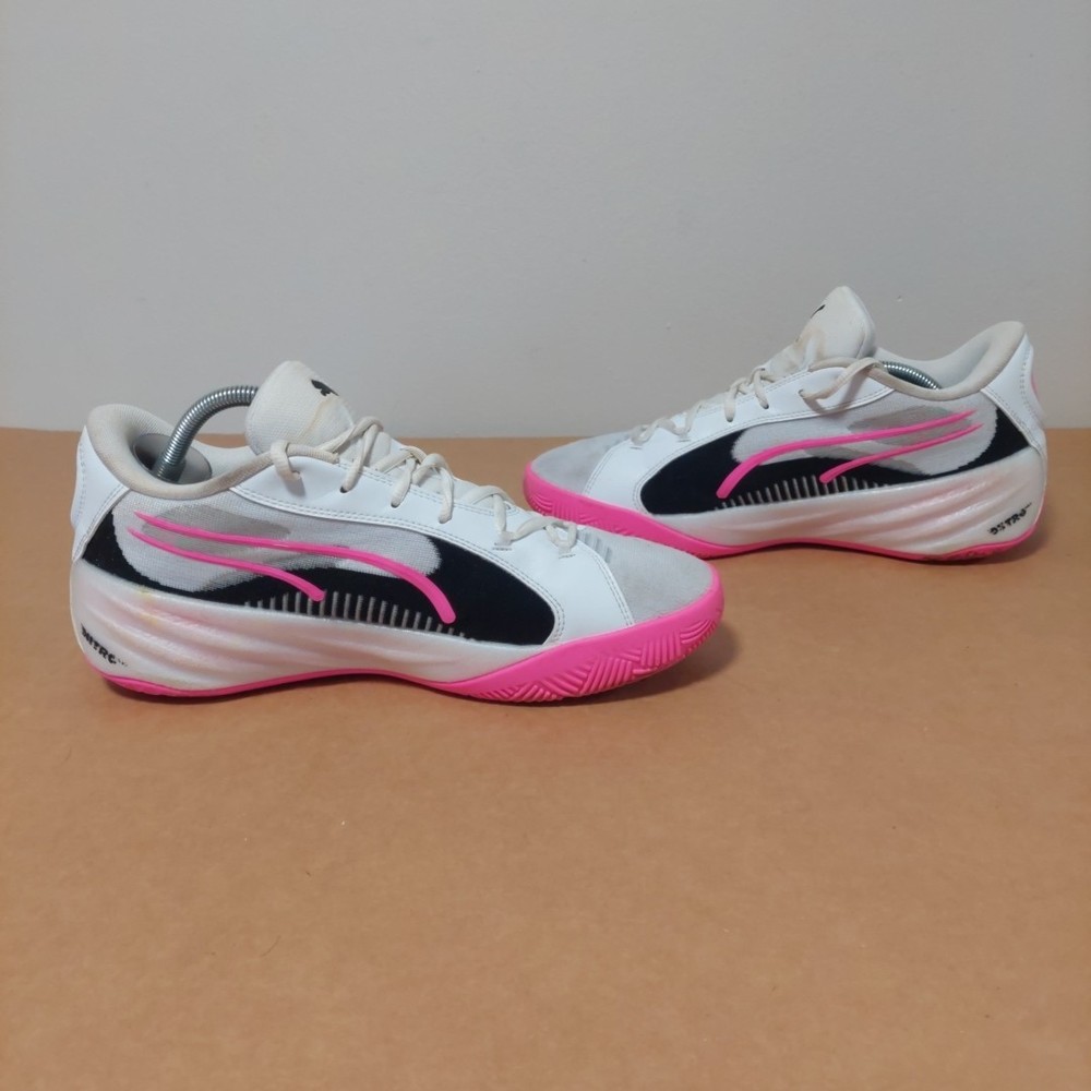 Puma All Pro Nitro Men’s White Pink Basketball Shoes 309689-01 SIZE 11