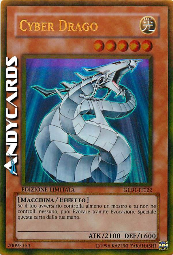 Cyber Dragon Gold GLD1 IT022 Very Good Condition Yugioh ANDYCARDS