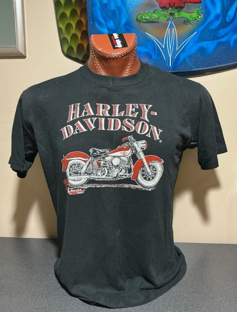 Vintage 1980's Harley-Davidson Panhead t-shirt Farrow's Ohio Sportswear tag sz L